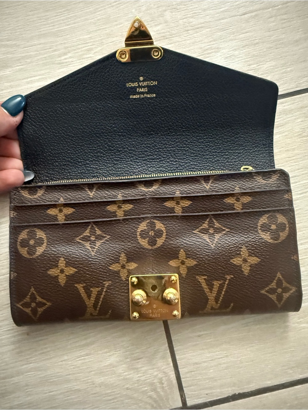 PRELOVED excellent condition Louis Vuitton Monogram Black & Brown Leather Wallet - Picture 5 of 11